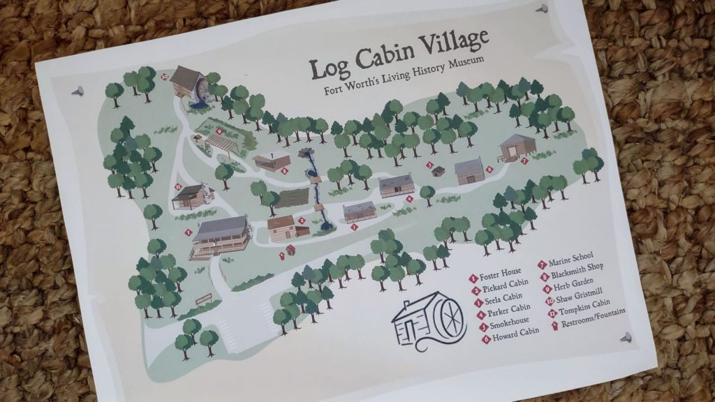Texas Pioneer Log Cabin Village Map