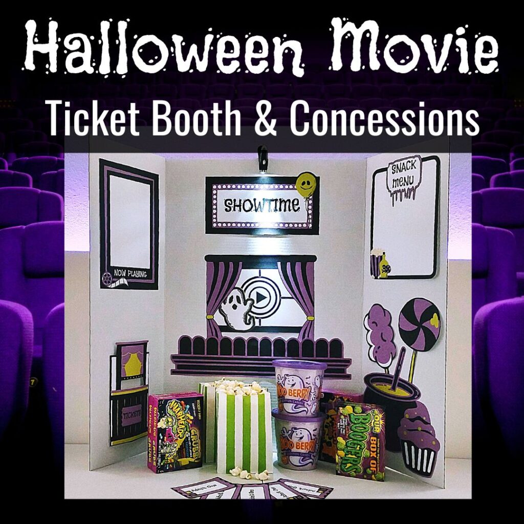 Halloween Movie Ticket Booth & Concessions Printable