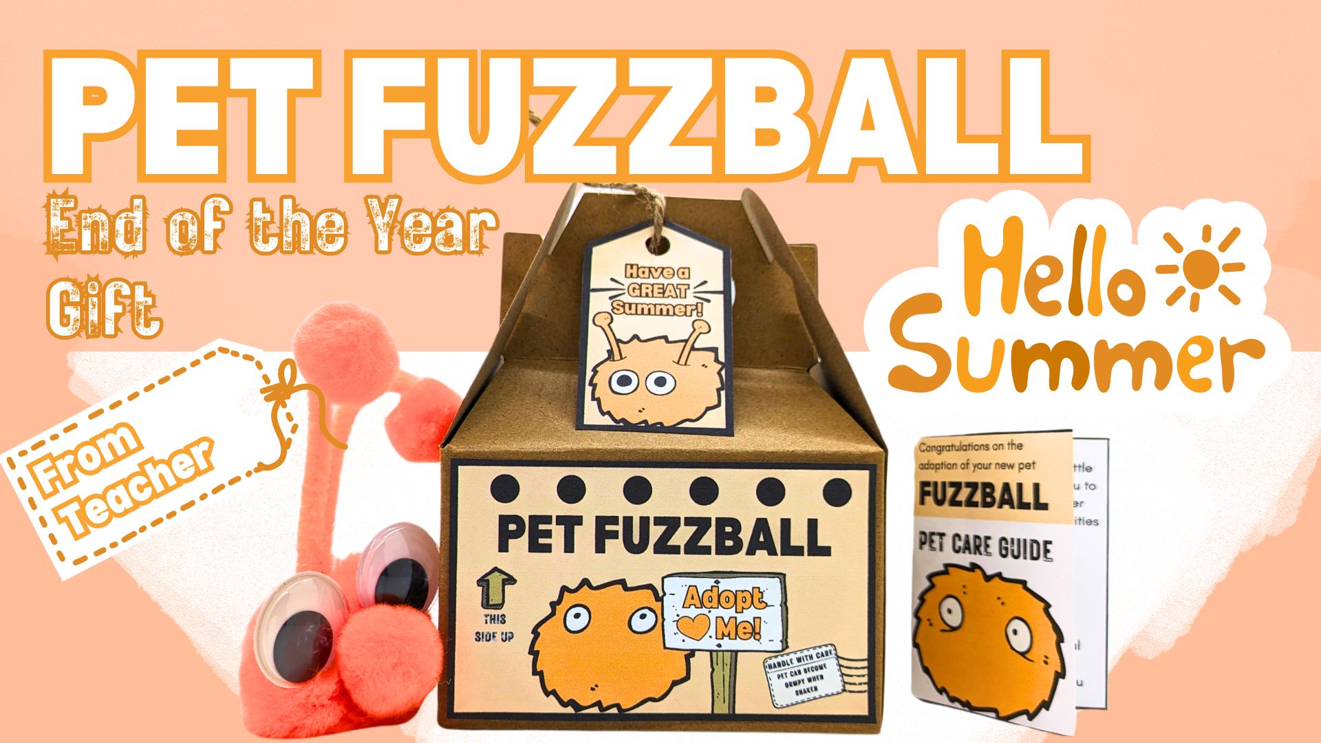 You are currently viewing Pet Fuzzball | Gift Your Students a Hilarious Craft for Summer Break
